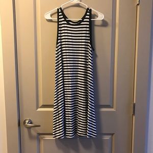 Black & White Striped Swing Tank Dress
